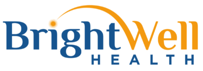 Brightwell Healthcare Logo Blue and Yellow